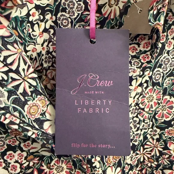 NWT J. Crew Liberty Fabric White Garden Slim Perfect Button Down Shirt Size 4 - Picture 8 of 13